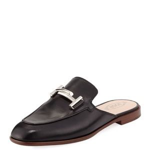 Tod’s ZZ Sabot Leather Mule Flat